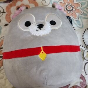 Gray Squishmallow With Red Collar